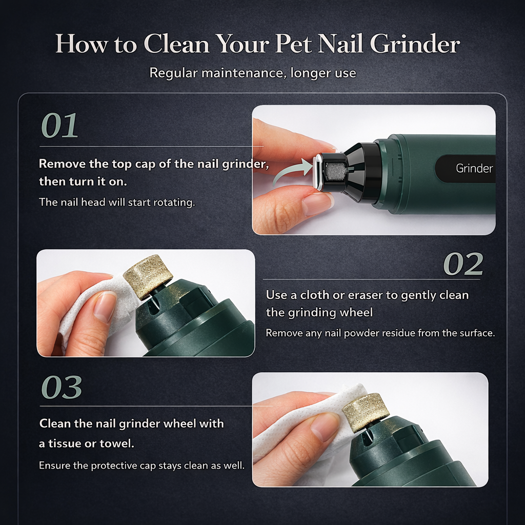 Ultra-Quiet Pet Nail Grinder | Safe, Stress-Free Grooming for Dogs & Cats